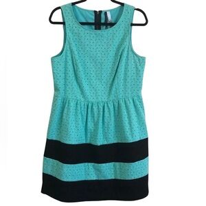 Kensie Mint Green and Black Striped Dress Size Large